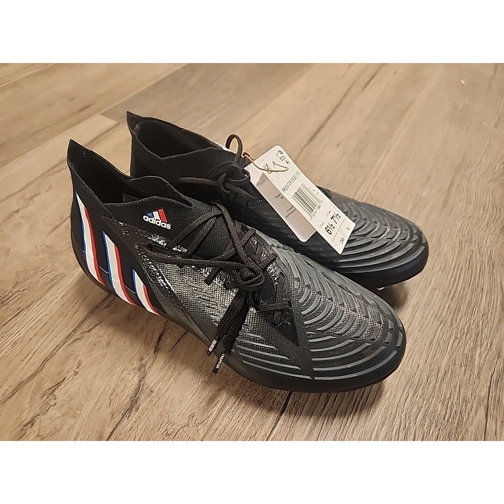 Sz 6.5 MENS ADIDAS‎ PREDATOR EDGE.1 FG SOCCER CLEATS SHOES BLACK H02935